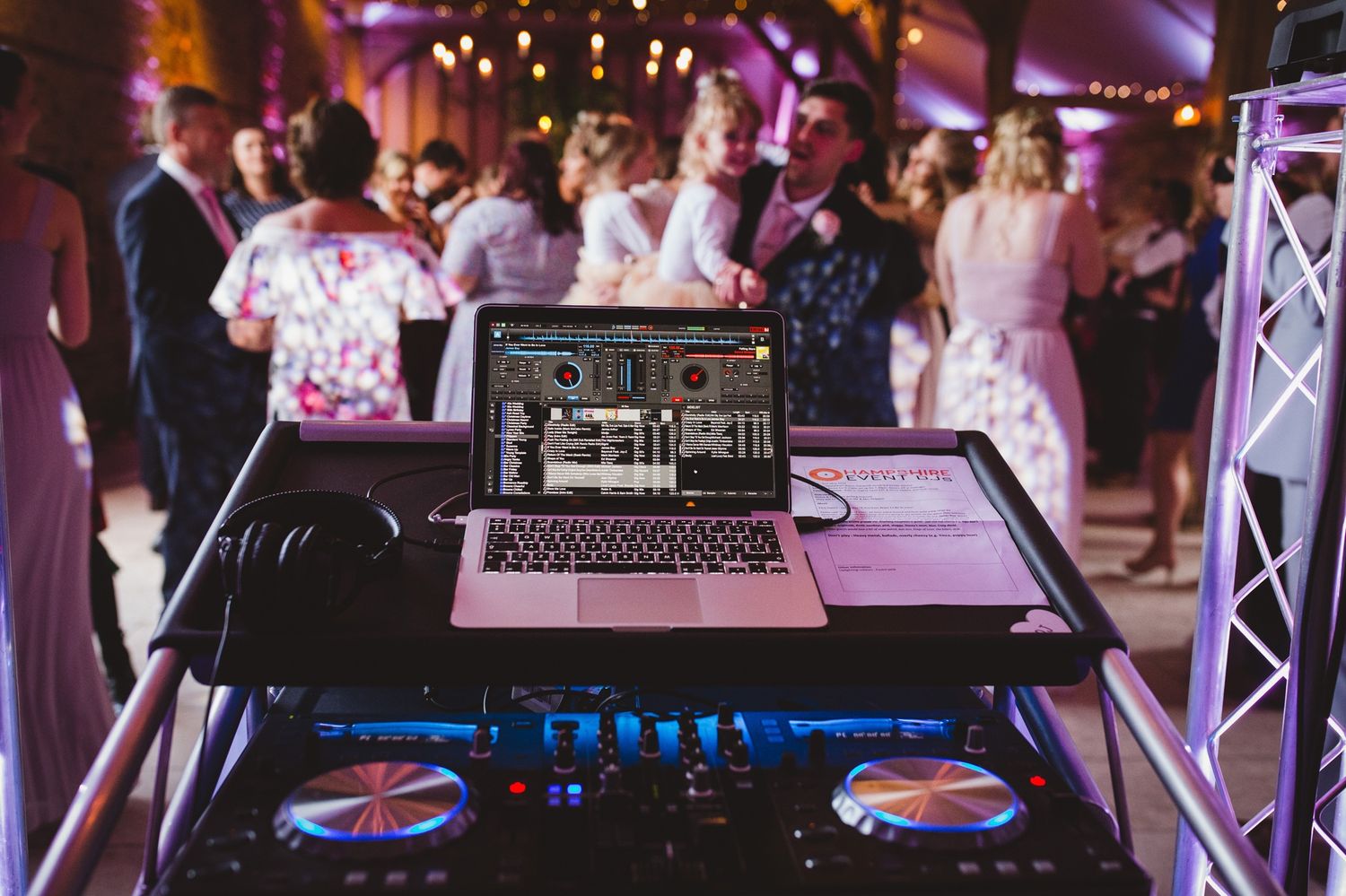 dj and wedding background